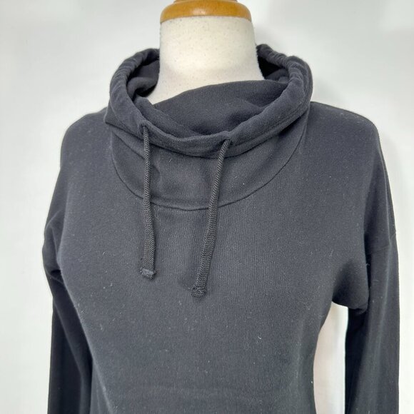 Standard James Perse Women's Funnel Neck Dress Size S 1 Black Cotton USA Made - Picture 4 of 12